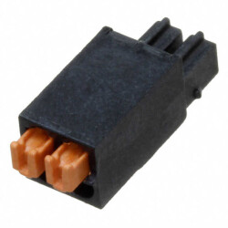 2 Position Terminal Block Plug, Female Sockets 0.100