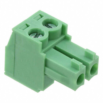 2 Position Terminal Block Plug, Female Sockets 0.150