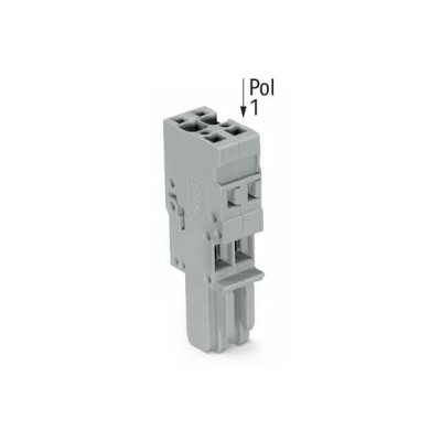 2 Position Terminal Block Plug, Female Sockets 0.197