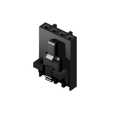 2 Rectangular Connectors - Housings Receptacle Black 0.100