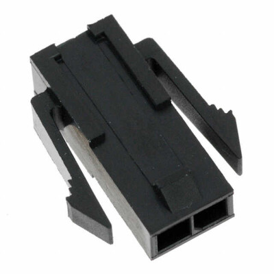 2 Rectangular Connectors - Housings Plug Black 0.118