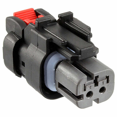 2 Rectangular Connectors - Housings Plug Black 0.177