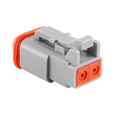 2 Rectangular Connectors - Housings Plug Gray - 1