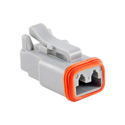 2 Rectangular Connectors - Housings Plug Gray - 2