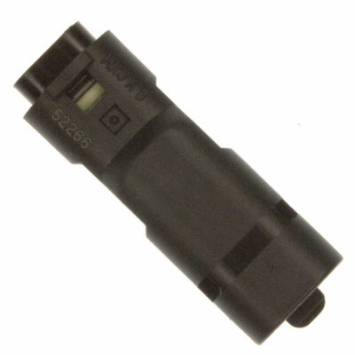 2 Rectangular Connectors - Housings Plug Black 0.098