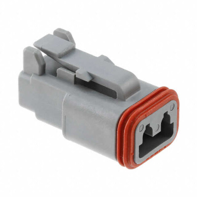 2 Rectangular Connectors - Housings Plug Gray - 1