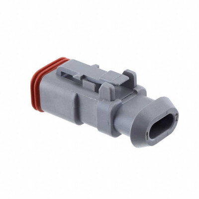 2 Rectangular Connectors - Housings Plug Gray - 1