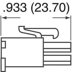 2 Rectangular Connectors - Housings Plug Natural - 2