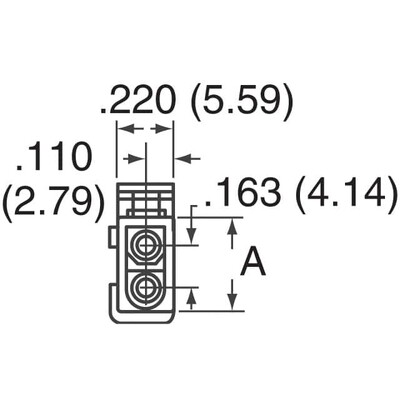 2 Rectangular Connectors - Housings Plug Natural - 3