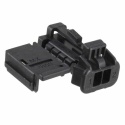 2 Rectangular Connectors - Housings Receptacle Black - 1