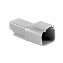 2 Rectangular Connectors - Housings Receptacle Gray - 1