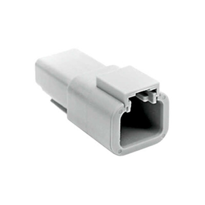 2 Rectangular Connectors - Housings Receptacle Gray - 1