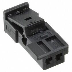 2 Rectangular Connectors - Housings Receptacle Black 0.100