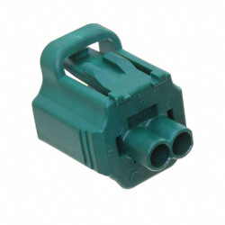 2 Rectangular Connectors - Housings Receptacle Green 0.197