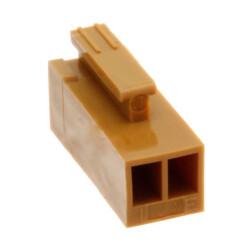 2 Rectangular Connectors - Housings Receptacle Brown 0.098