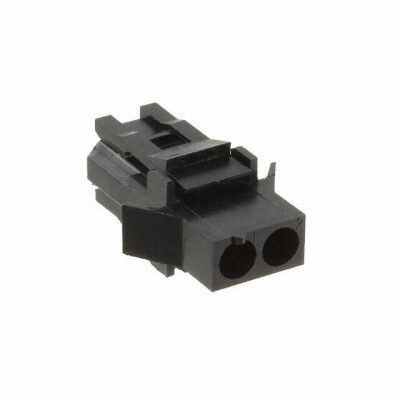 2 Rectangular Connectors - Housings Receptacle Black 0.200