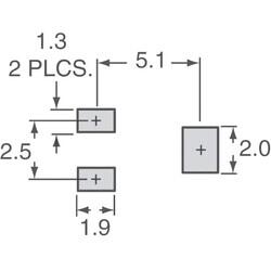 20 kOhms 0.25W, 1/4W Gull Wing Surface Mount Trimmer Potentiometer Cermet 5.0 Turn Top Adjustment - 3