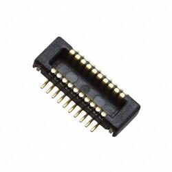 20 Position Connector Plug, Outer Shroud Contacts Surface Mount Gold - 1