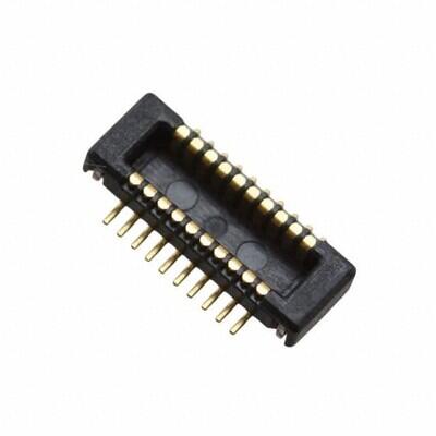 20 Position Connector Plug, Outer Shroud Contacts Surface Mount Gold - 1