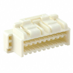 20 Rectangular Connectors - Housings Plug Beige 0.059