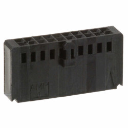 20 Rectangular Connectors - Housings Receptacle Black 0.100