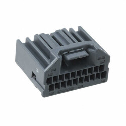 20 Rectangular Connectors - Housings Receptacle Gray 0.087