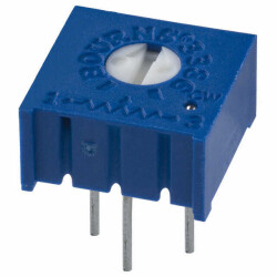 2.2 kOhms 0.5W, 1/2W PC Pins Through Hole Trimmer Potentiometer Cermet 1.0 Turn Top Adjustment - 1