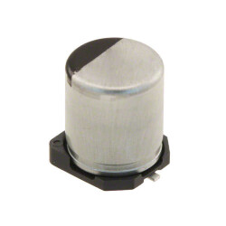 22 µF 63 V Aluminum - Polymer Capacitors Radial, Can - SMD 80mOhm 10000 Hrs @ 105°C - 1