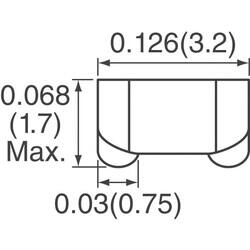 2.2µH Unshielded Wirewound Inductor 1.6A 78mOhm Max 1210 (3225 Metric) - 2