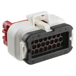 23 Rectangular Connectors - Housings Plug Natural - 1