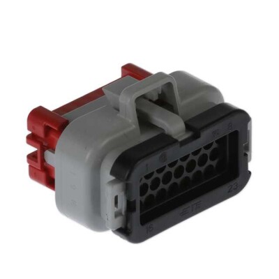 23 Rectangular Connectors - Housings Plug Gray - 1