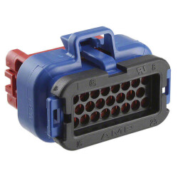 23 Rectangular Connectors - Housings Plug Blue - 1