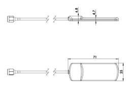 2.4/5.0 GHz WiFi / BT / ZigBee / ISM Adhesive Antenna, RP-SMA Male - 2