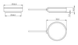 2.4/5.0 GHz WiFi / BT / ZigBee / ISM Magnetic/Adhesive Antenna, RG174 Cable, SMA Male - 2