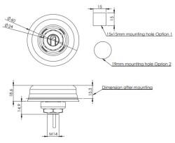 2.4 GHz WiFi / BT / ZigBee / ISM Antenna, LMR100 Cable, SMA Male - 4