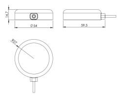 2.4 GHz WiFi / BT / ZigBee / ISM Magnetic Mount Antenna, LMR100 Cable, SMA Male - 4