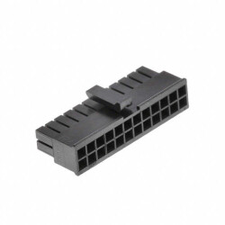 24 Rectangular Connectors - Housings Receptacle Black 0.118