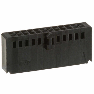 24 Rectangular Connectors - Housings Receptacle Black 0.100