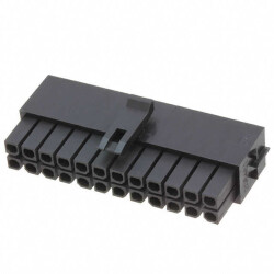 24 Rectangular Connectors - Housings Receptacle Black 0.118