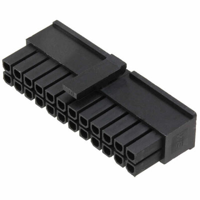 24 Rectangular Connectors - Housings Receptacle Black 0.118