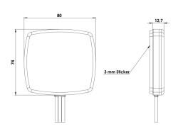 2.4/5.0 GHz, 4G LTE / 3G / 2G / WiFi / ISM, GPS / GLONASS Versatile Antenna, LMR100 Cable, SMA Male - 4