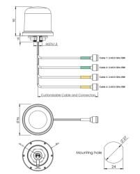 2.4/5.0 GHz WiFi / BT / ZigBee / ISM MIMO Antenna, LMR195 Cable, SMA Male - 7