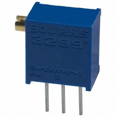 25 kOhms 0.5W, 1/2W PC Pins Through Hole Trimmer Potentiometer Cermet 25.0 Turn Side Adjustment - 1