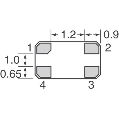 25 MHz ±20ppm Crystal 18pF 50 Ohms 4-SMD, No Lead - 3