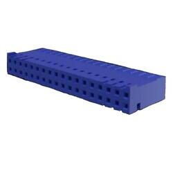 28 Rectangular Connectors - Housings Receptacle Blue 0.100