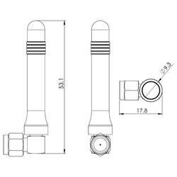 Dualband Anten 2G GSM / GPRS Konnektörlü - 3