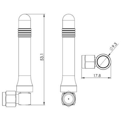 Dualband Anten 2G GSM / GPRS Konnektörlü - 3