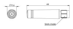 5.0 GHz WiFi / ISM Çubuk Anten, Konnektör Montaj, RP-SMA Erkek Gold - 5