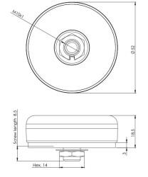 GPS/GLONASS/Galileo 1575-1606 MHz Ground Plane Independent Antenna - 3