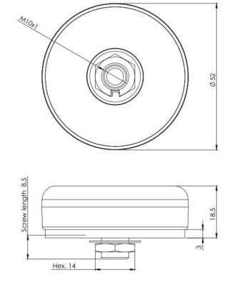 GPS/GLONASS/Galileo 1575-1606 MHz Ground Plane Independent Antenna - 3